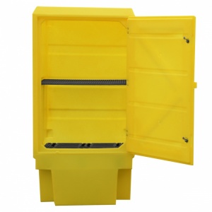 Polythene Spill Cabinet with sump and shelf PSC4