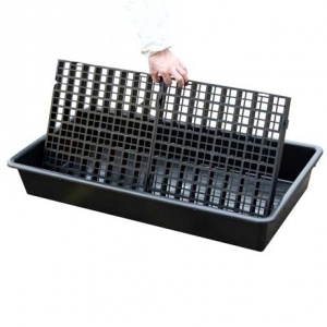 Drip Tray made from Recycled Polythene with a grid and a sump of 65 litres with grid out