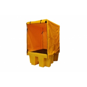 IBC Spill Pallet with External Fabric Cover open