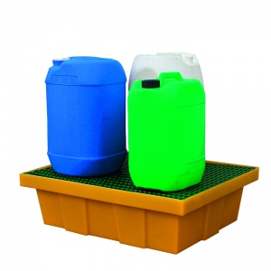 Polythene Flat Base Sump Pallet With Grill- 70 Litre