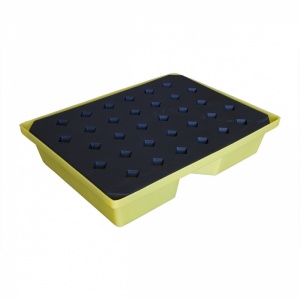 Polyethylene Sump Drip Tray for Spills- 63 litre fitted with plastic grid