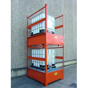Premium Stackable Steel Sump Pallet For 1 IBC stacked