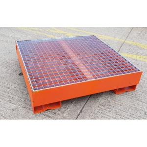 4 Drum Sump Spill Bund Pallet  -G719a