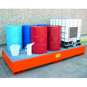 Premium Steel Sump Pallet For 3 IBCs ECO330 and drums