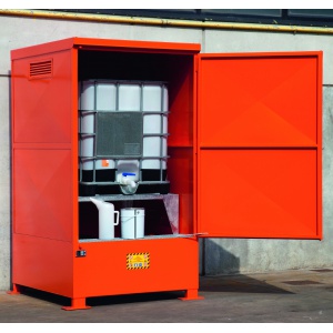 Steel Storage Sump Cabinet for IBCs with stand