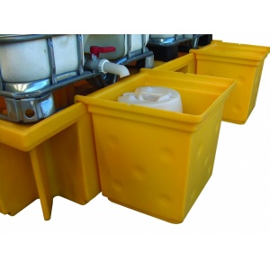 Optional sump pallet buckets and trays
