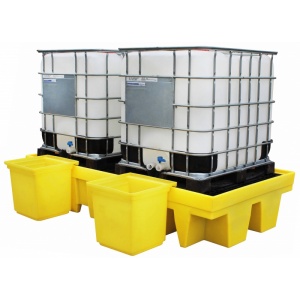 Optional drip buckets for spill pallet external