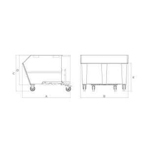 TITAN Tipping Skip 1000L Drawing