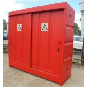 Second Hand Drum Sump Cabinet with Shelves fully secure