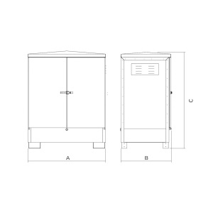 Storage Cabinet with 220L Sump Drawing