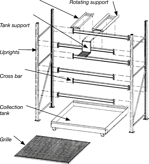 steel shelving diagram