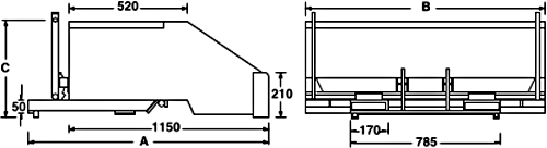 bulldozer shovel skip diagram